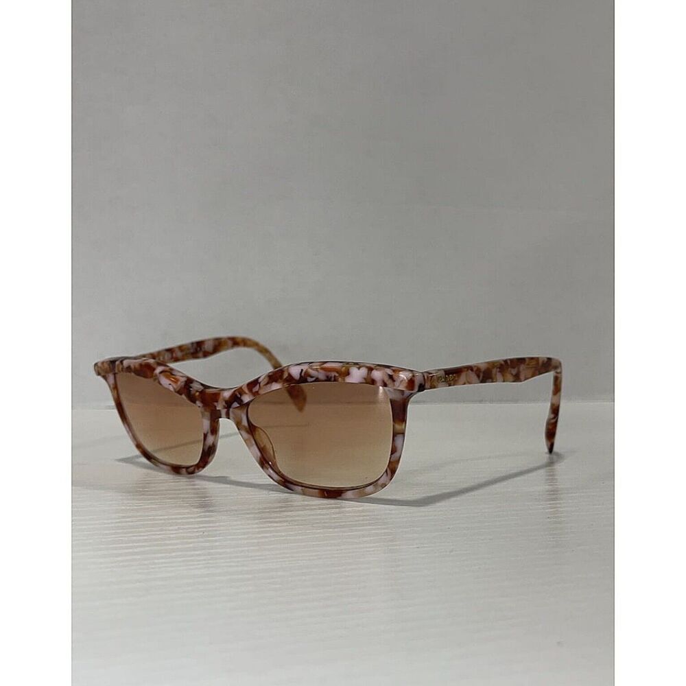 Prada Sunglasses Spotted Brown Pink Tortoise Shell Cat Eye VPR 17P Size 52-18 - Picture 6 of 14